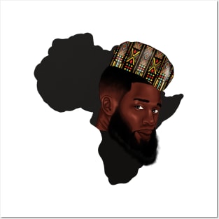 Africa Map, Proud African Man, Black Pride Posters and Art